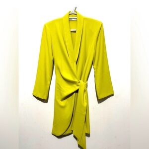 Zara Vibrant Yellow Women's Wrap Blazer